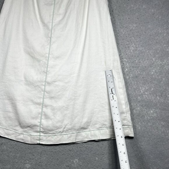 Anthropologie Akemi + Kin Riverine Midi Linen Button Up A Line Skirt Size 4 - Picture 12 of 12